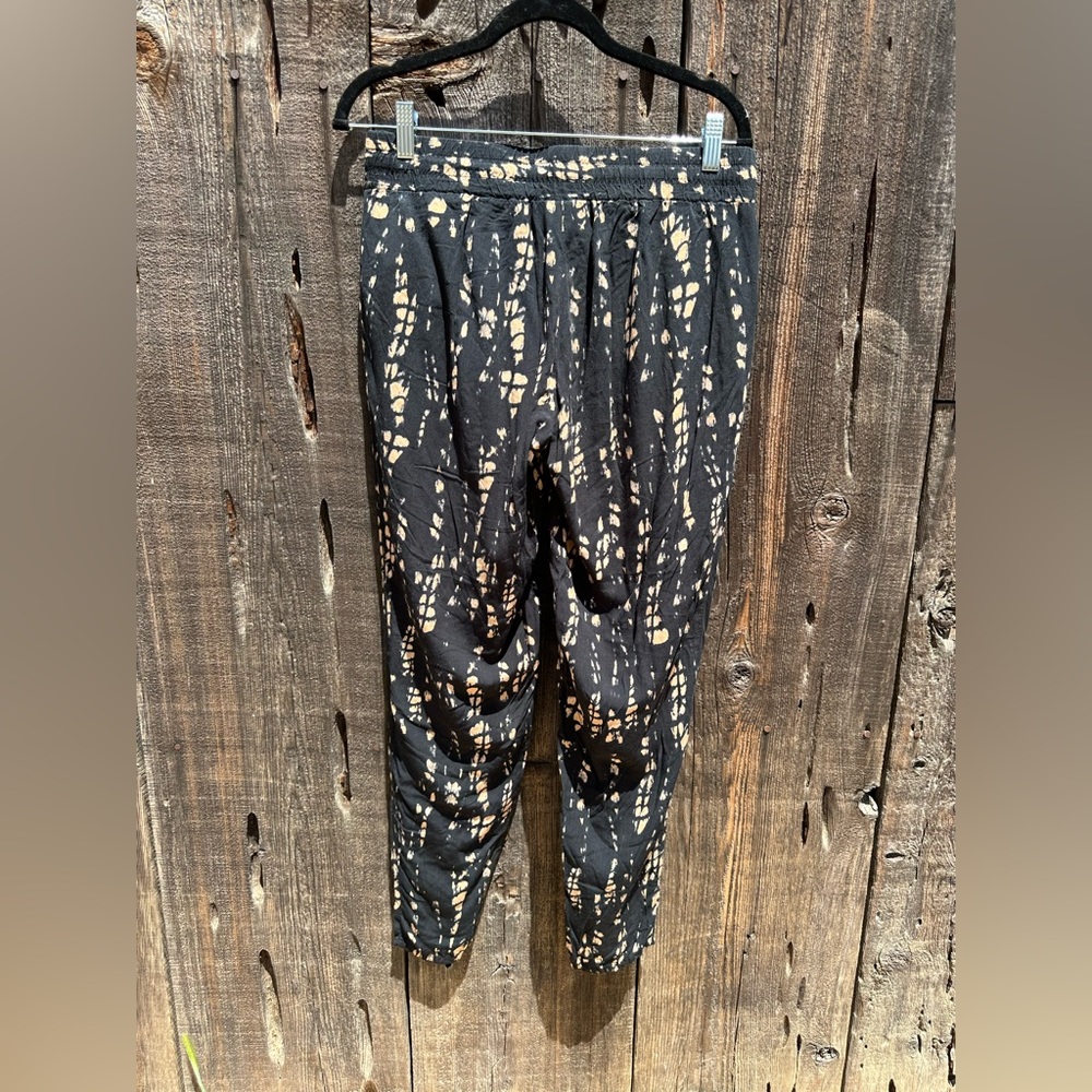 INC International Concepts Black & Tan Comfy Tie Dye Casual Pants - Picture 2 of 6